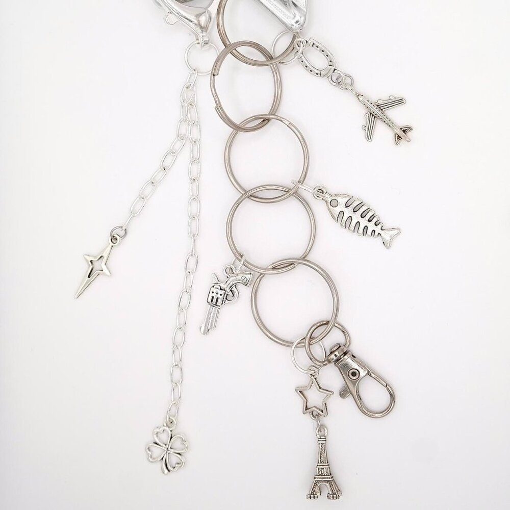 Silver Star Carabiner Keychain